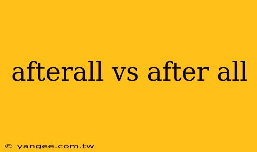 afterall vs after all