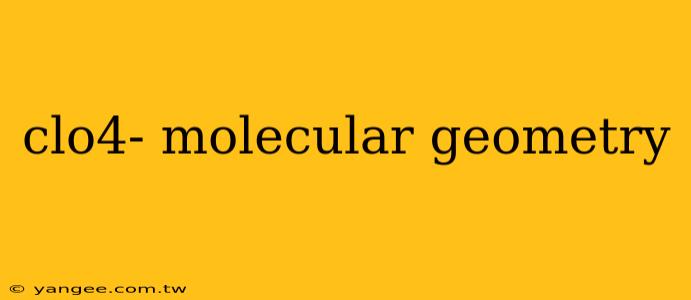 clo4- molecular geometry