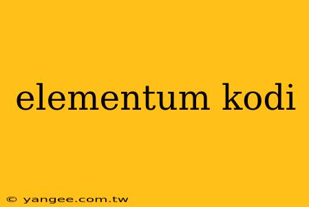 elementum kodi