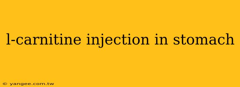 l-carnitine injection in stomach