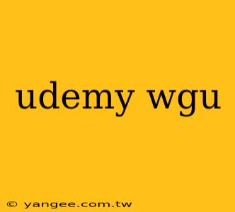 udemy wgu