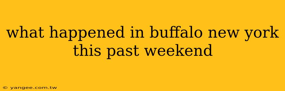 what happened in buffalo new york this past weekend