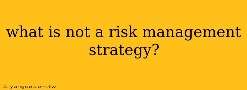 what is not a risk management strategy?