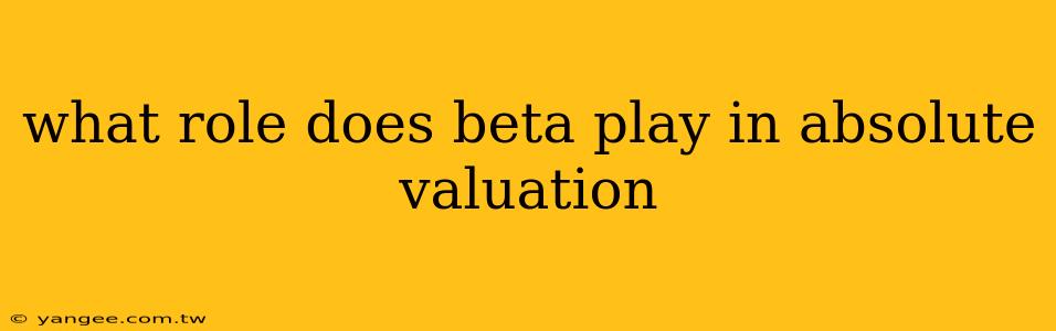 what role does beta play in absolute valuation