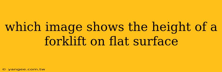 which image shows the height of a forklift on flat surface